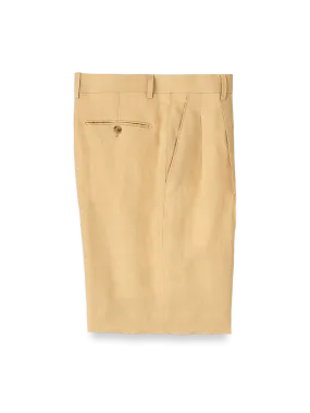 Linen Pleated Shorts - Maze
