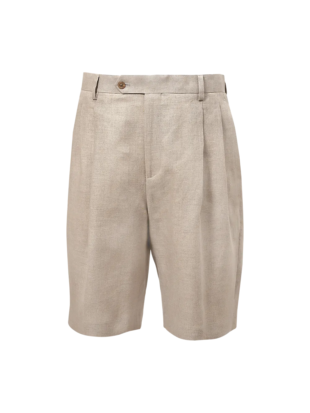 Linen Pleated Shorts - Maze