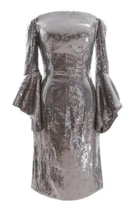 MACloth Bell Sleeve Short Off Shoulder Homecoming Cocktail Dresses for Women
