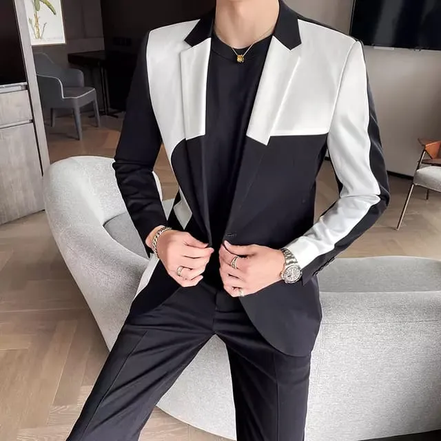 Men Two Piece Multi Color Suit