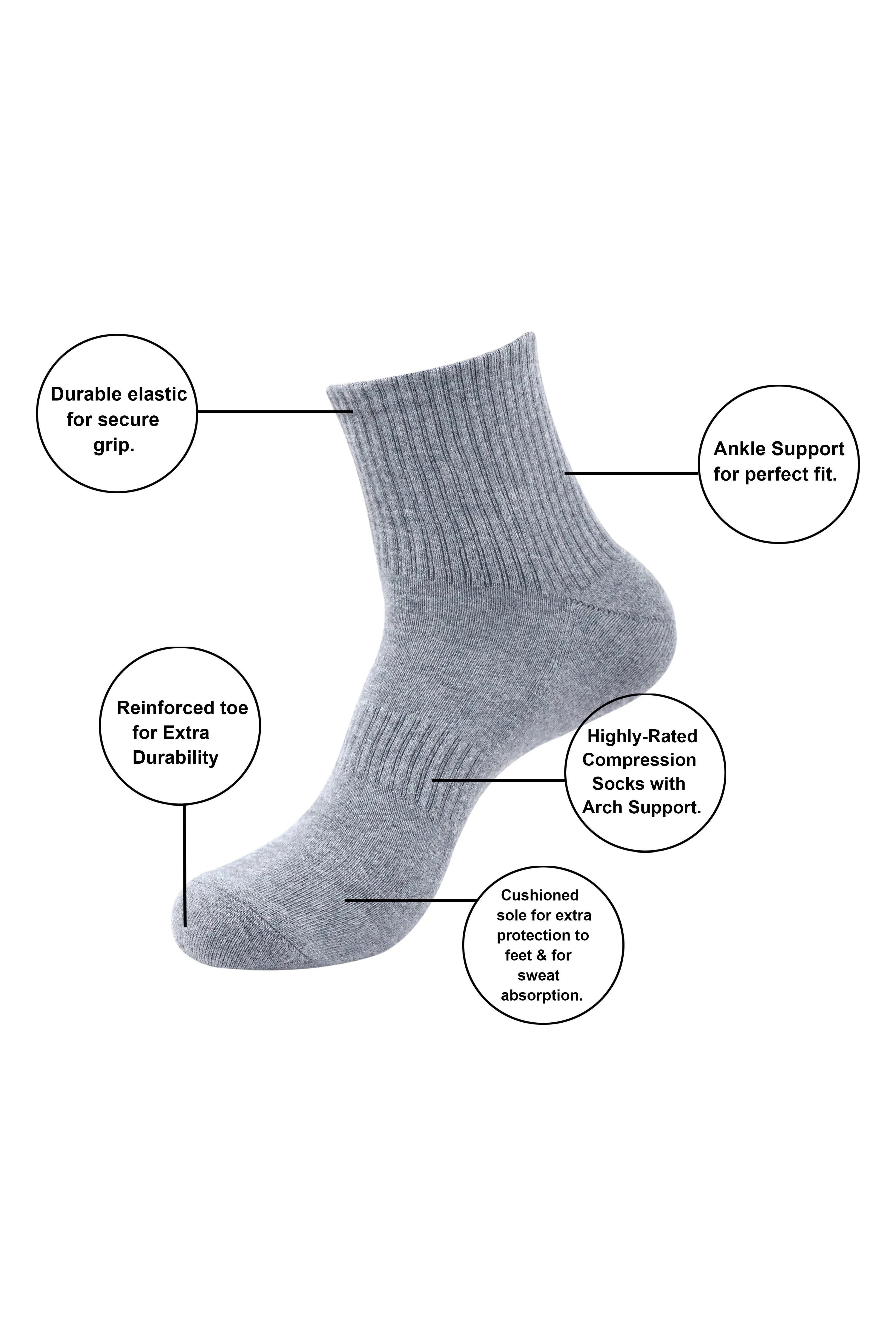 Men’s Full Cushioned Ankle Socks