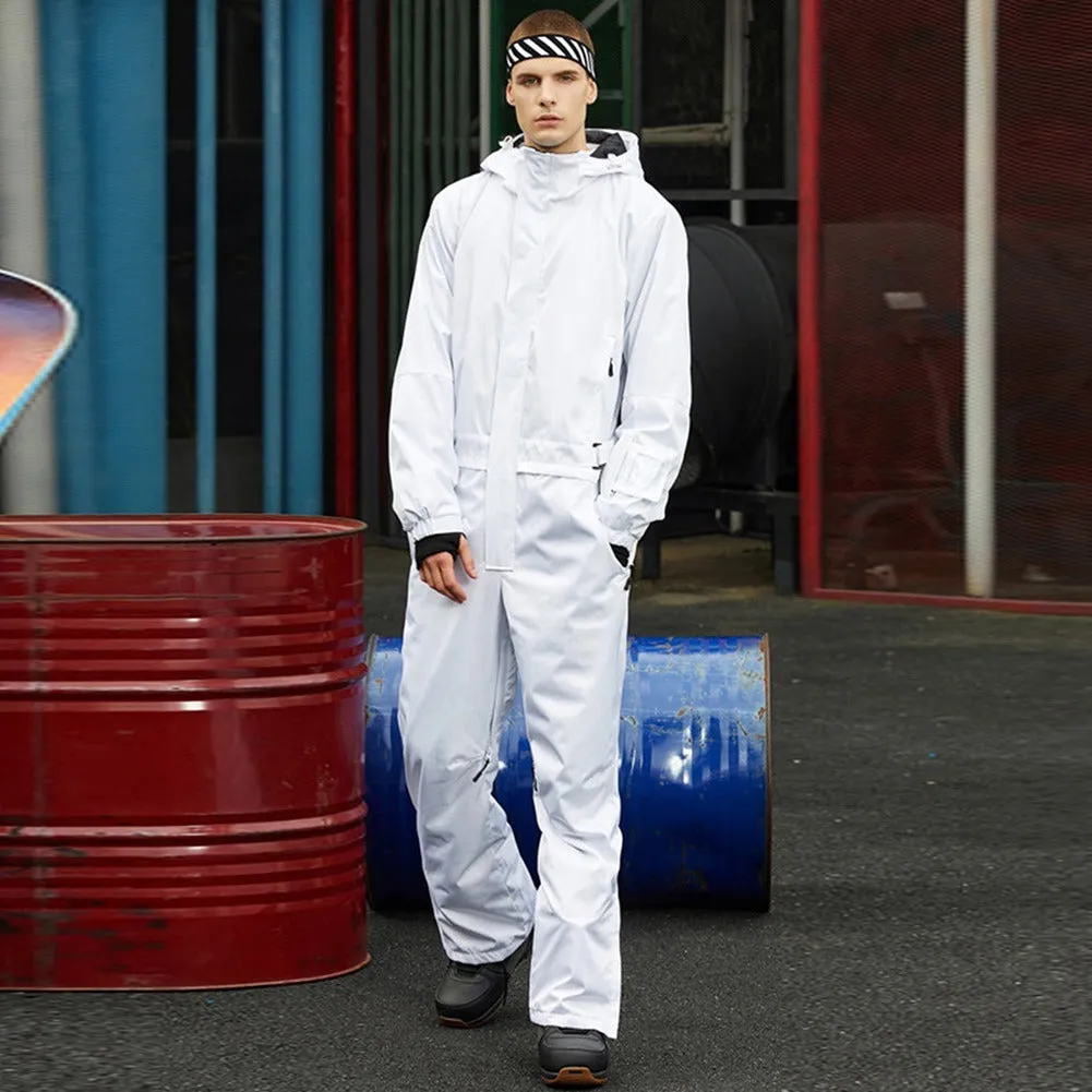 Men's One Piece Ski Suits Outdoor Waterproof Snowsuits