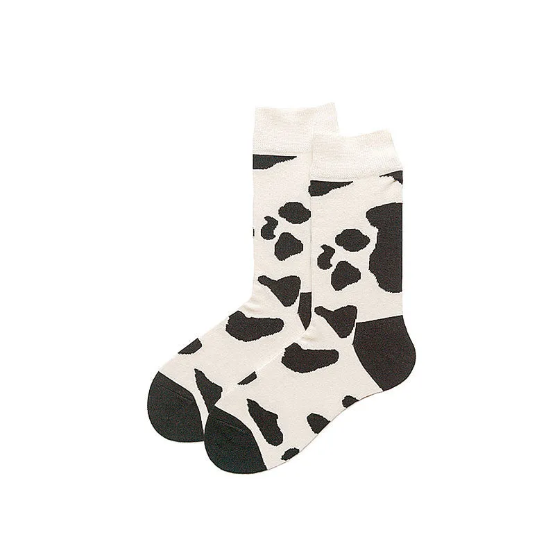 MONDAYS SPORTS STYLE ANIMAL PRINT ANKLE SOCKS