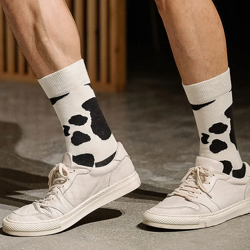 MONDAYS SPORTS STYLE ANIMAL PRINT ANKLE SOCKS