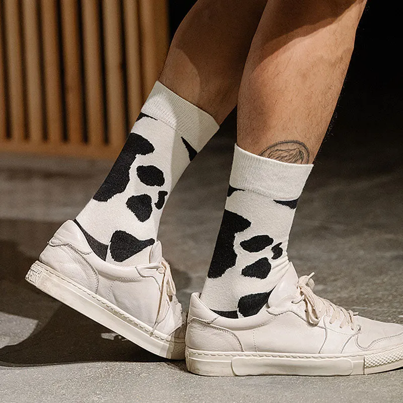 MONDAYS SPORTS STYLE ANIMAL PRINT ANKLE SOCKS