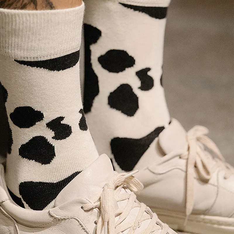 MONDAYS SPORTS STYLE ANIMAL PRINT ANKLE SOCKS