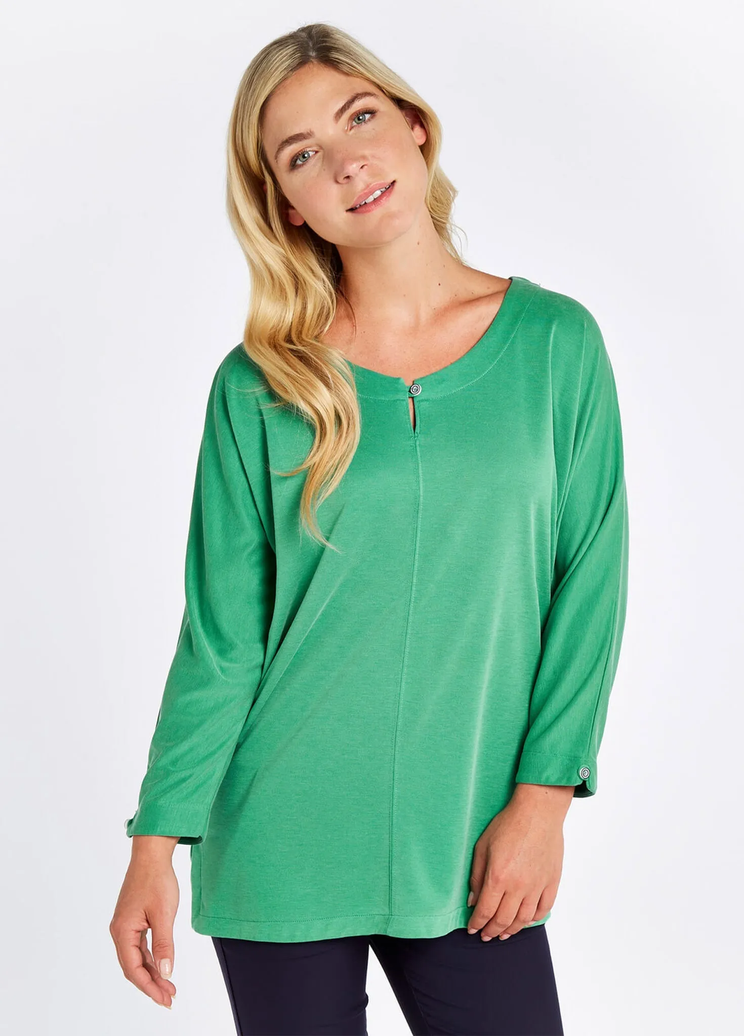 Mountlucas 3/4 sleeve Top - Kelly Green