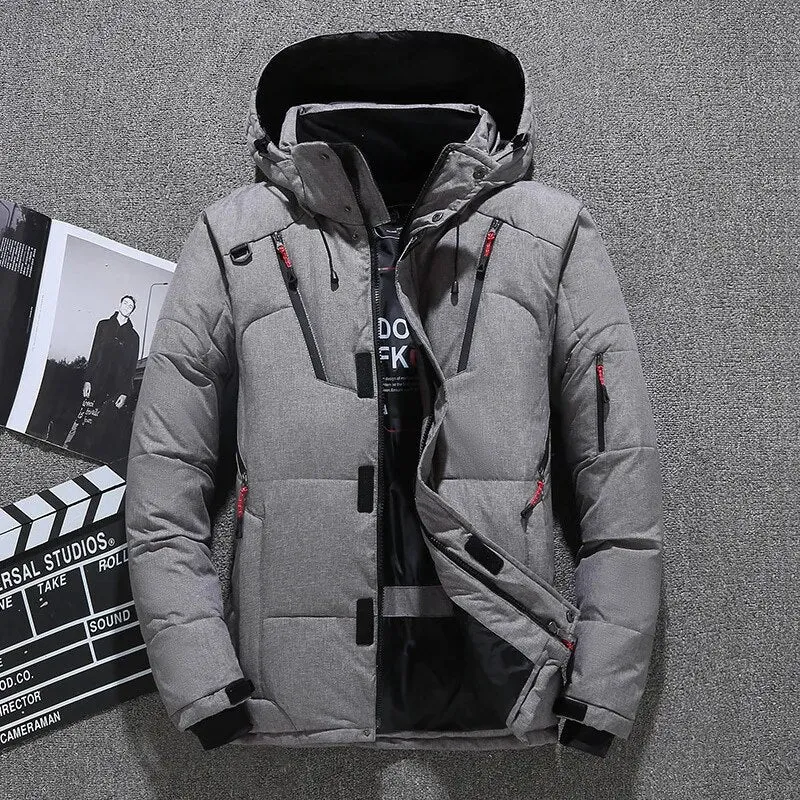 New Thermal Winter Ski Suit Men Windproof Skiing Down Jacket and Bibs Pants Set Male Snow Costume Snowboard Wear Overalls