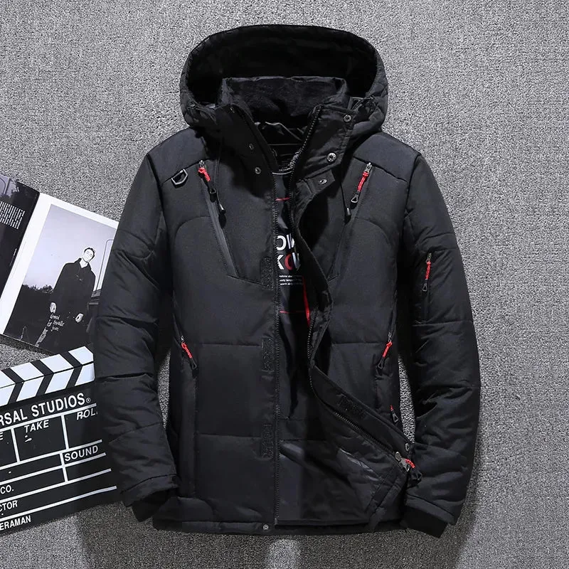 New Thermal Winter Ski Suit Men Windproof Skiing Down Jacket and Bibs Pants Set Male Snow Costume Snowboard Wear Overalls