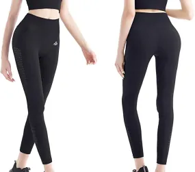 New with tags! SEGRILA High Waisted Compression Workout Leggings, Black, Sz L, Fit S/M/L!