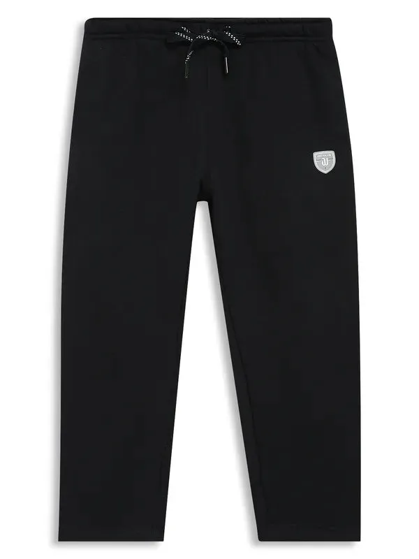 Octave Boys Black Printed Knitted Tracksuits