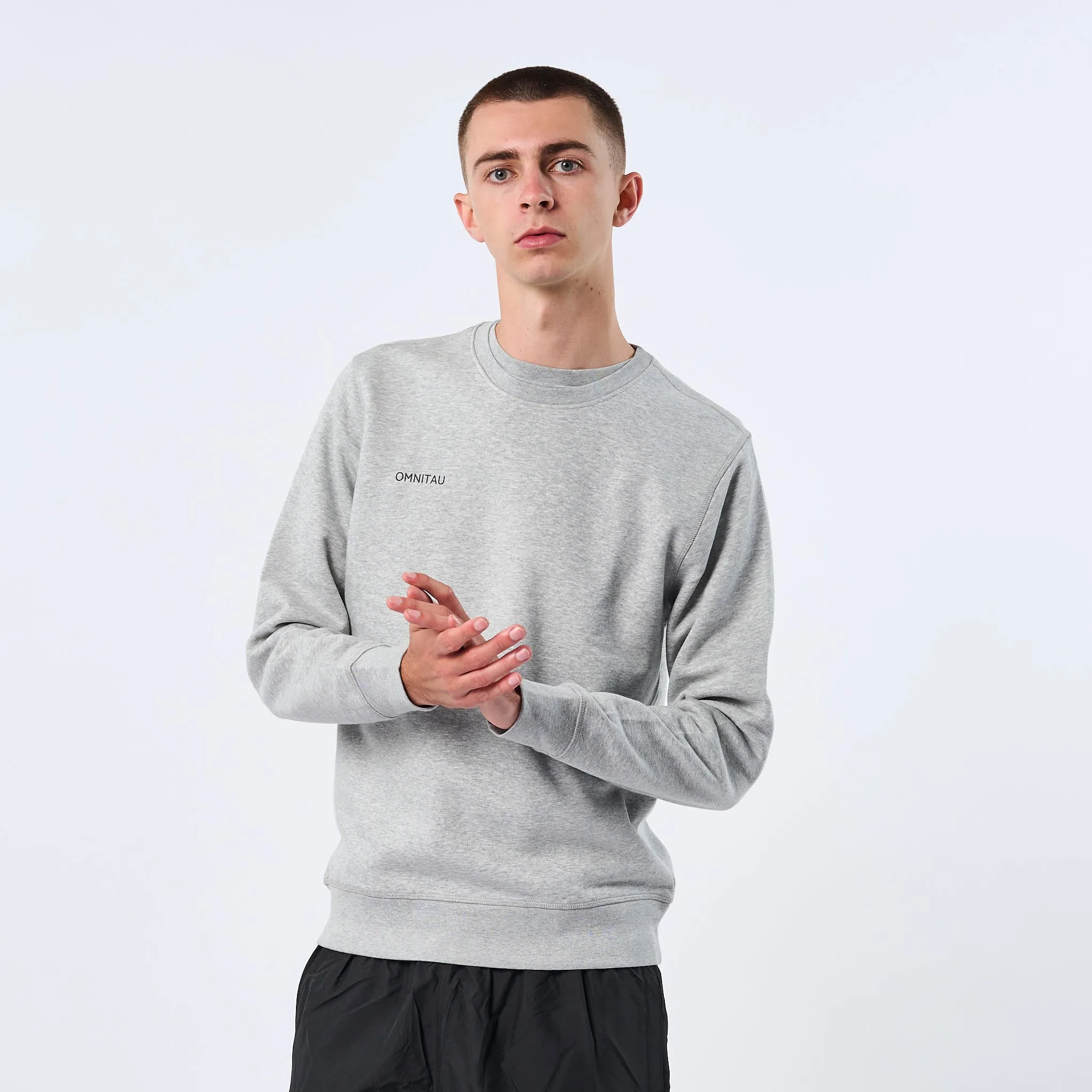 Omnitau Adult's Team Sports Crew Neck Cotton Sweatshirt - Heather Grey