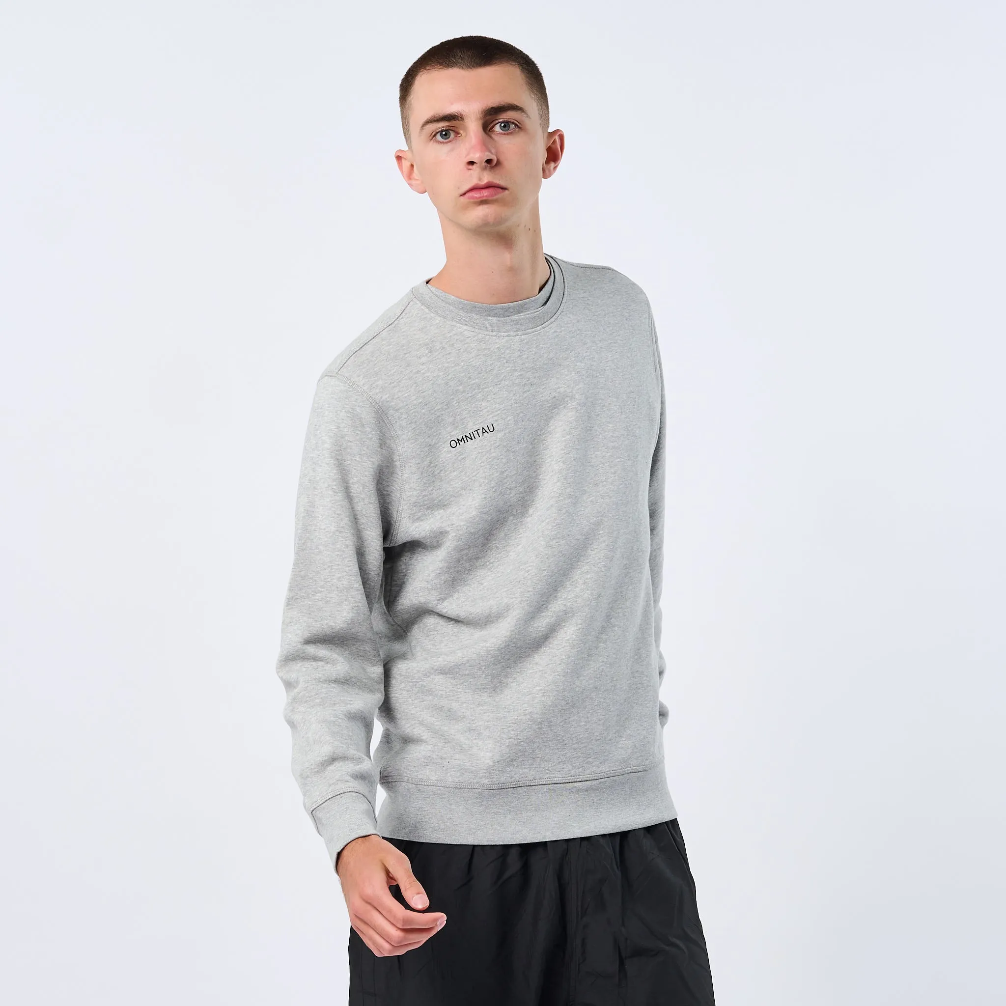 Omnitau Adult's Team Sports Crew Neck Cotton Sweatshirt - Heather Grey