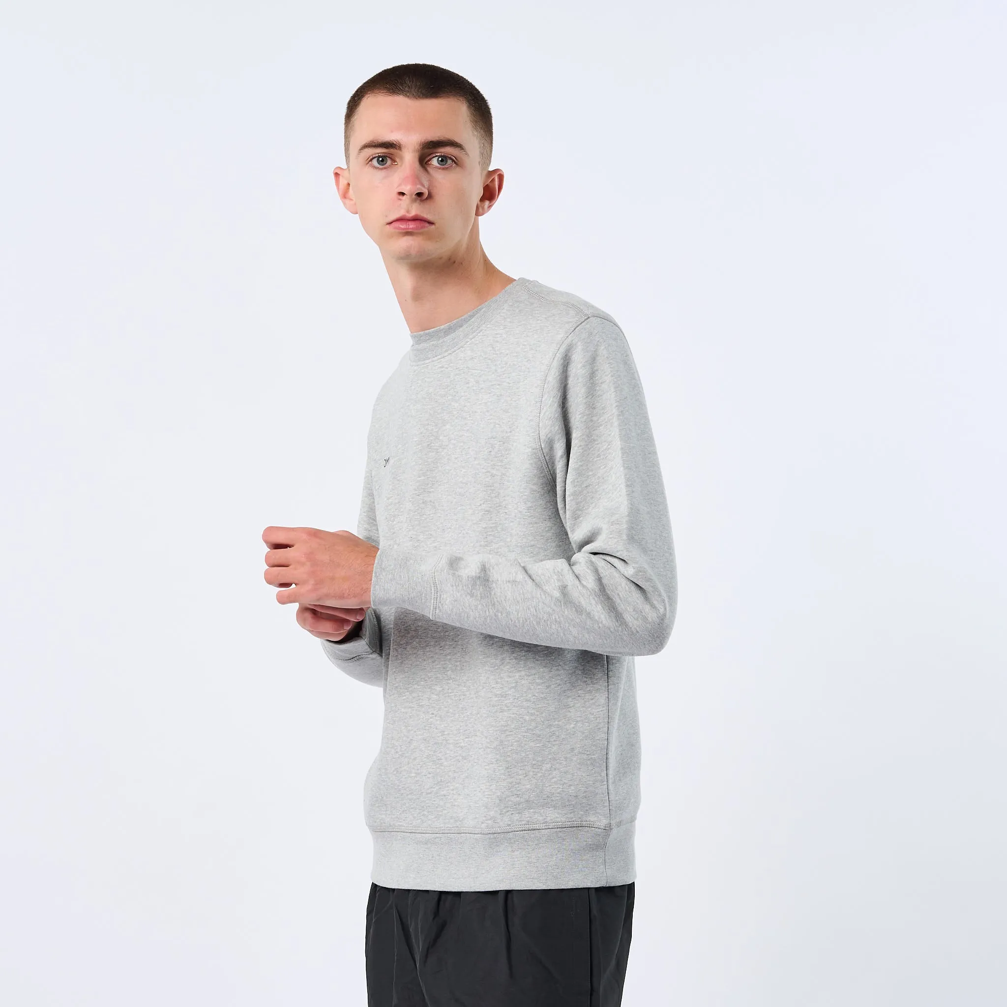 Omnitau Adult's Team Sports Crew Neck Cotton Sweatshirt - Heather Grey