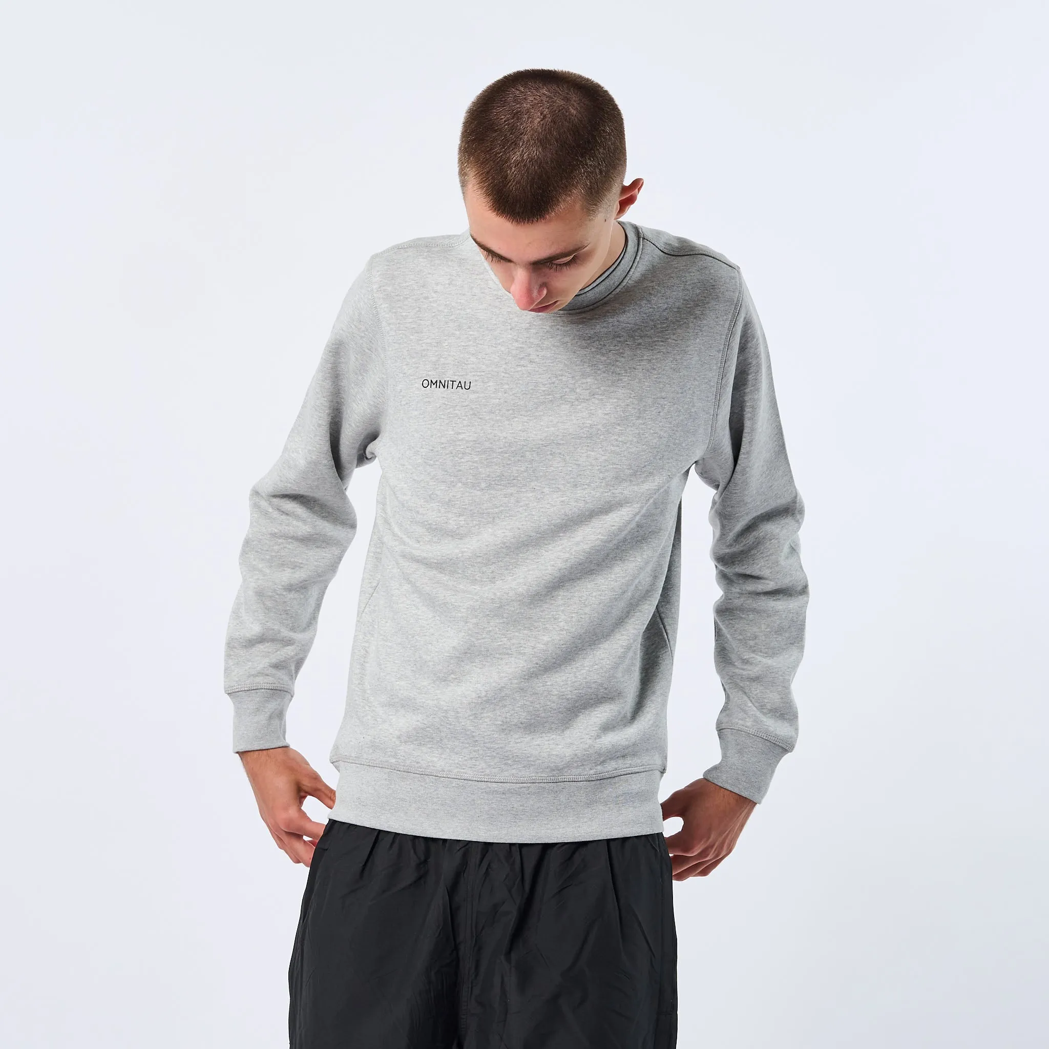 Omnitau Adult's Team Sports Crew Neck Cotton Sweatshirt - Heather Grey