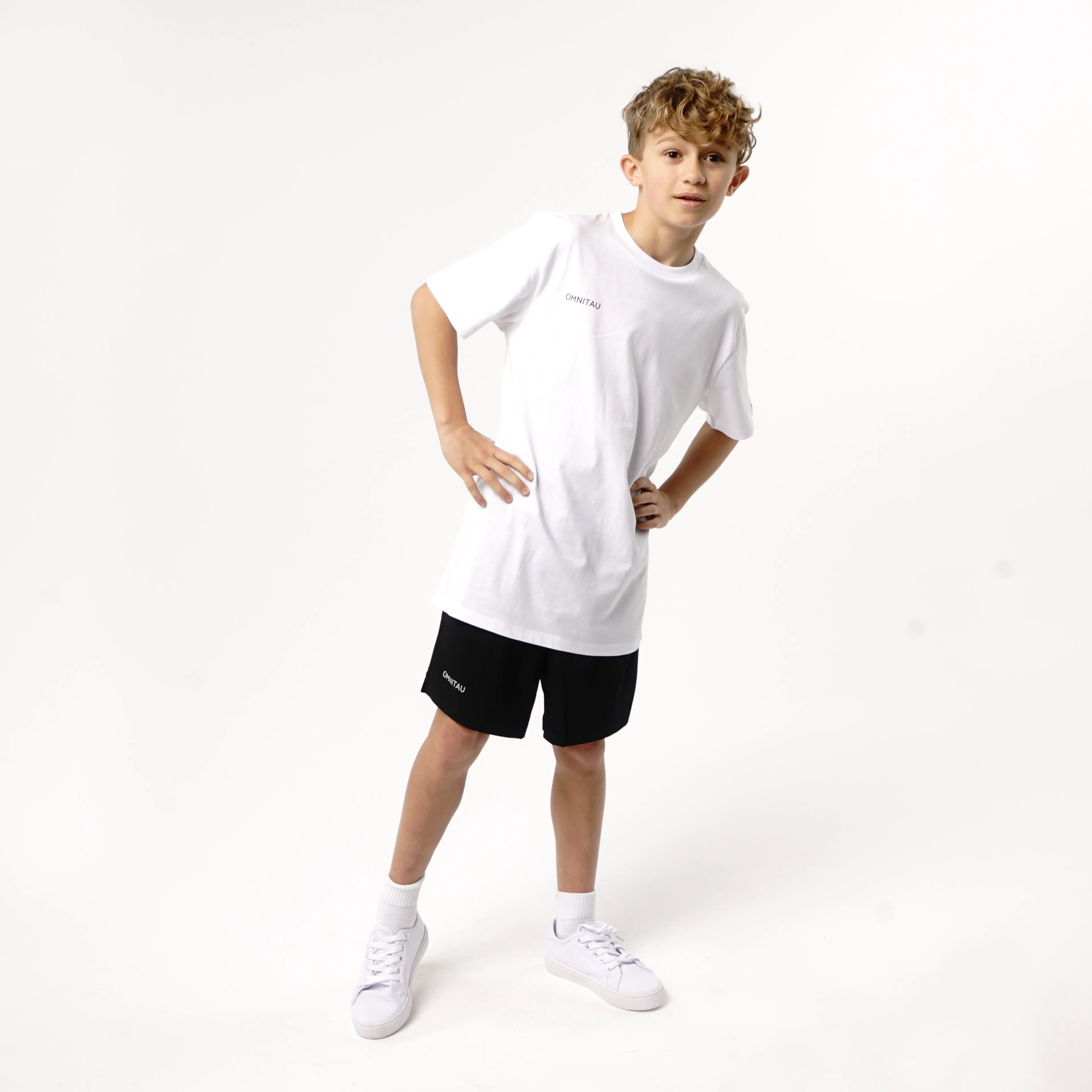 Omnitau Kid's Team Sports Organic Cotton T-Shirt - White