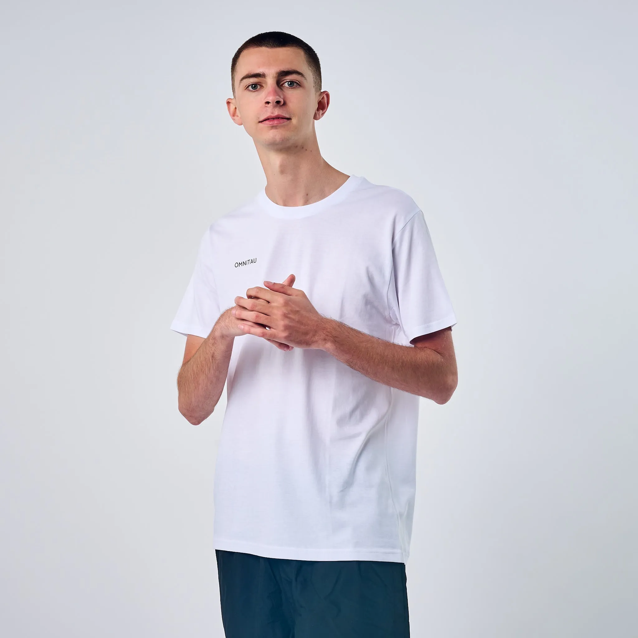 Omnitau Men's Team Sports Organic Cotton T-Shirt - White