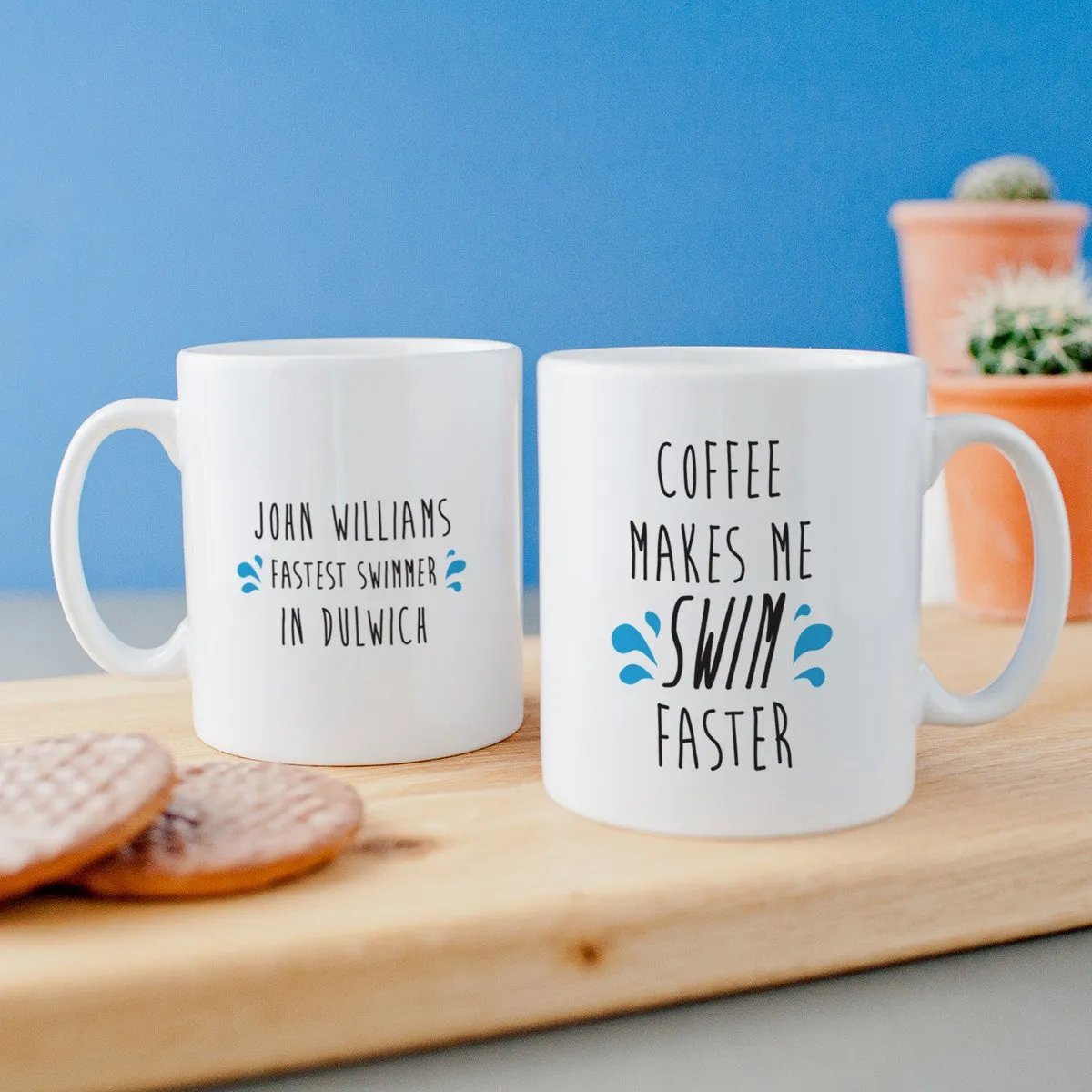 Personalised Coaster Gift For Swimmers
