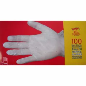Powder Free Vinyl Gloves Clear XL Size 100 pack