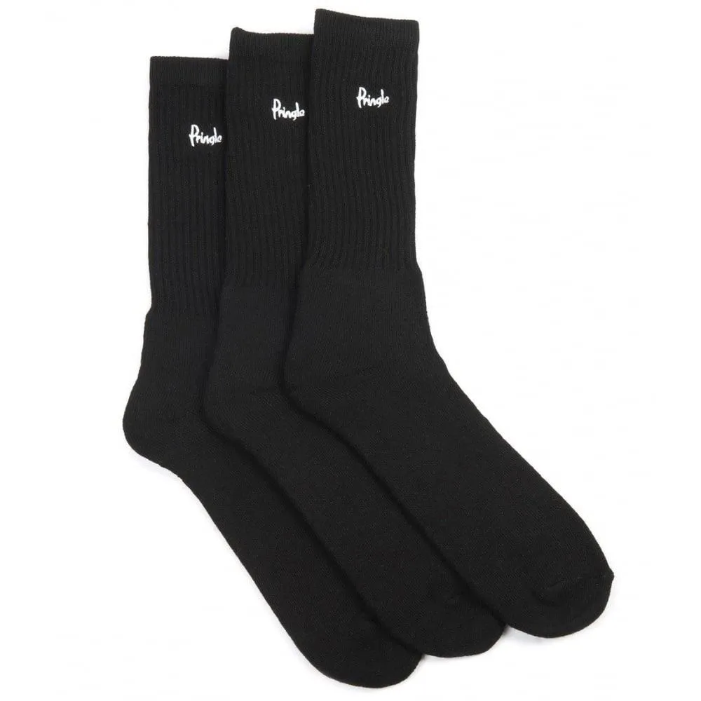 Pringle Sports Socks 3 Pack Black