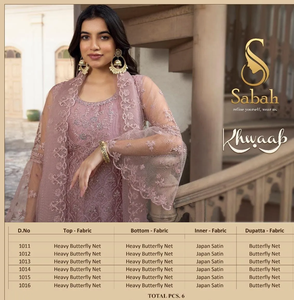 SABAH KHWAAB FESTIVE WEAR DESIGNER SUIT
