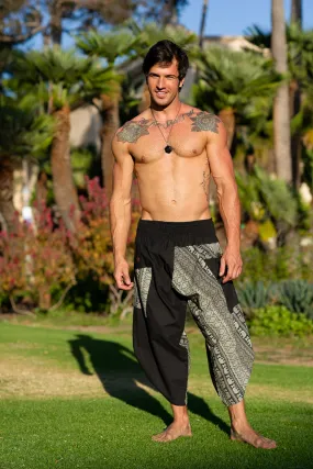 Samurai Elastic Shorts in Black & White