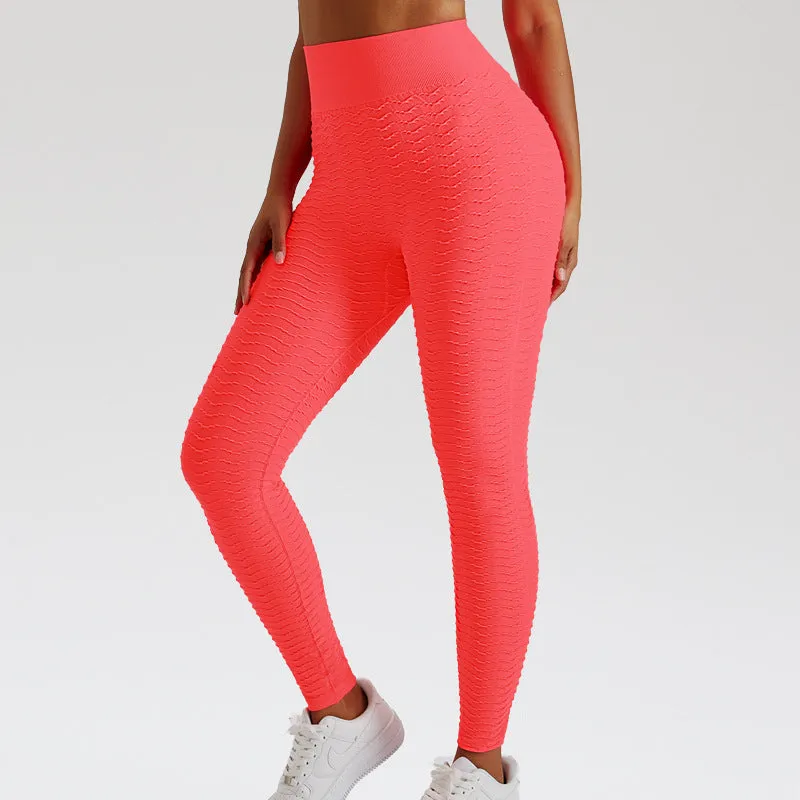 Seamless Yoga Pants High Waist Hip Lift Bottom Thread Tie Dye Sports Fitness Pants Women