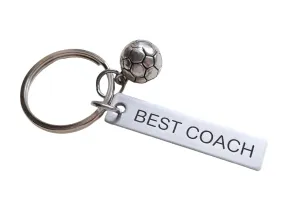 Soccer Coach Appreciation or Student Gift • Custom Engraved Steel Tag Keychain | Jewelry Everyday Soccer Coach Appreciation or Student Gift • Custom Engraved Steel Tag Keychain | Jewelry Everyday