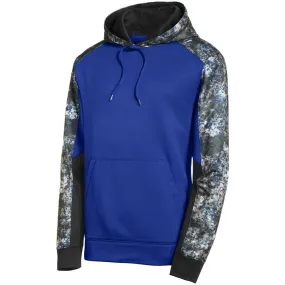 Sport-Tek Men's True Royal/True Royal Sport-Wick Mineral Freeze Fleece Colorblock Hooded Pullover