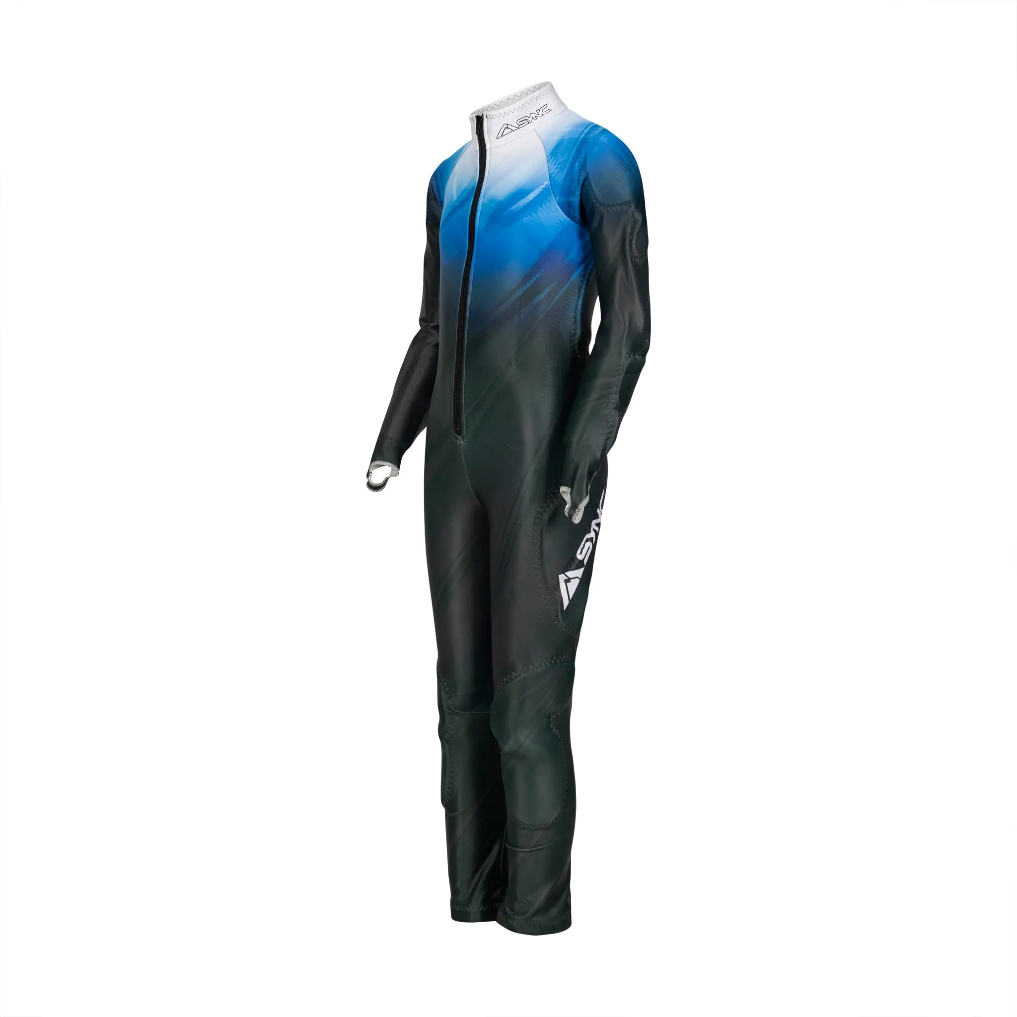 Stef Kids Race Suit - Black/Blue