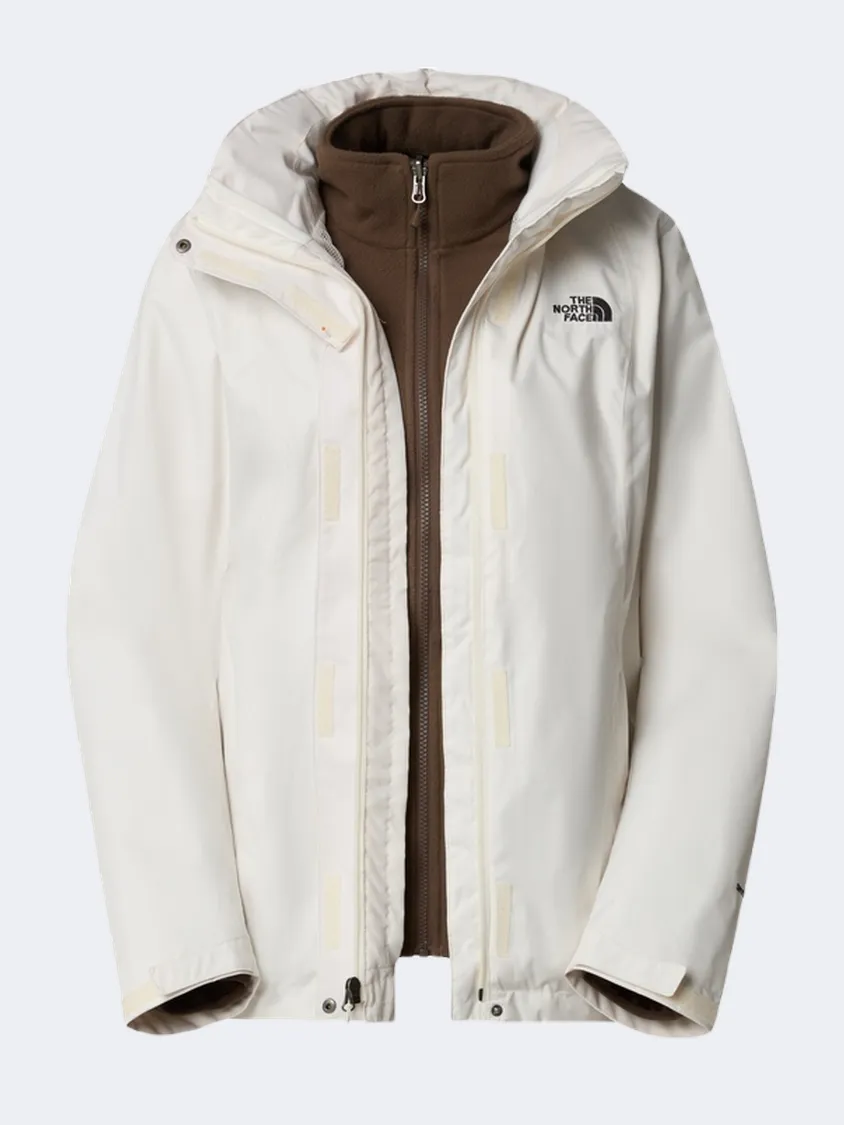 The North Face Evolve Ii Triclimate Women Lifestyle Jacket White Dune/Smokey