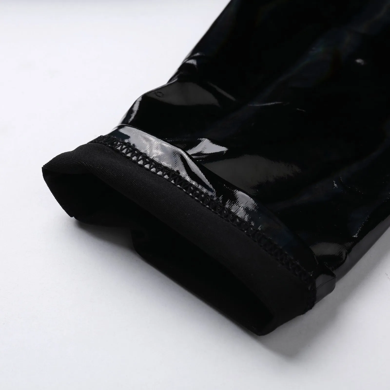 Vegan Leather High-Gloss Holographic Shaping Push Up Leggings