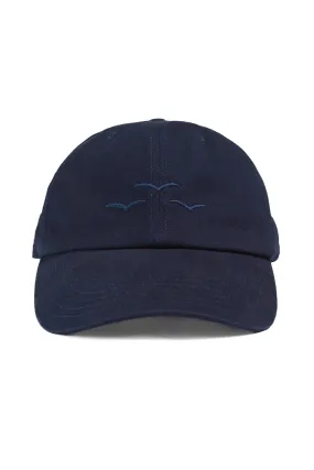 Washed cotton twill dad’s baseball cap in navy