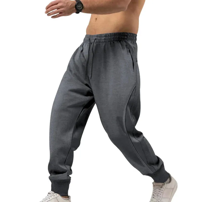 Wiaofellas  -  Casual Sweatpants For Men  Sports Fitness Loose Straight Trousers Running Pants Male Spring Fashion Lace-up Mid Waist Long Pant