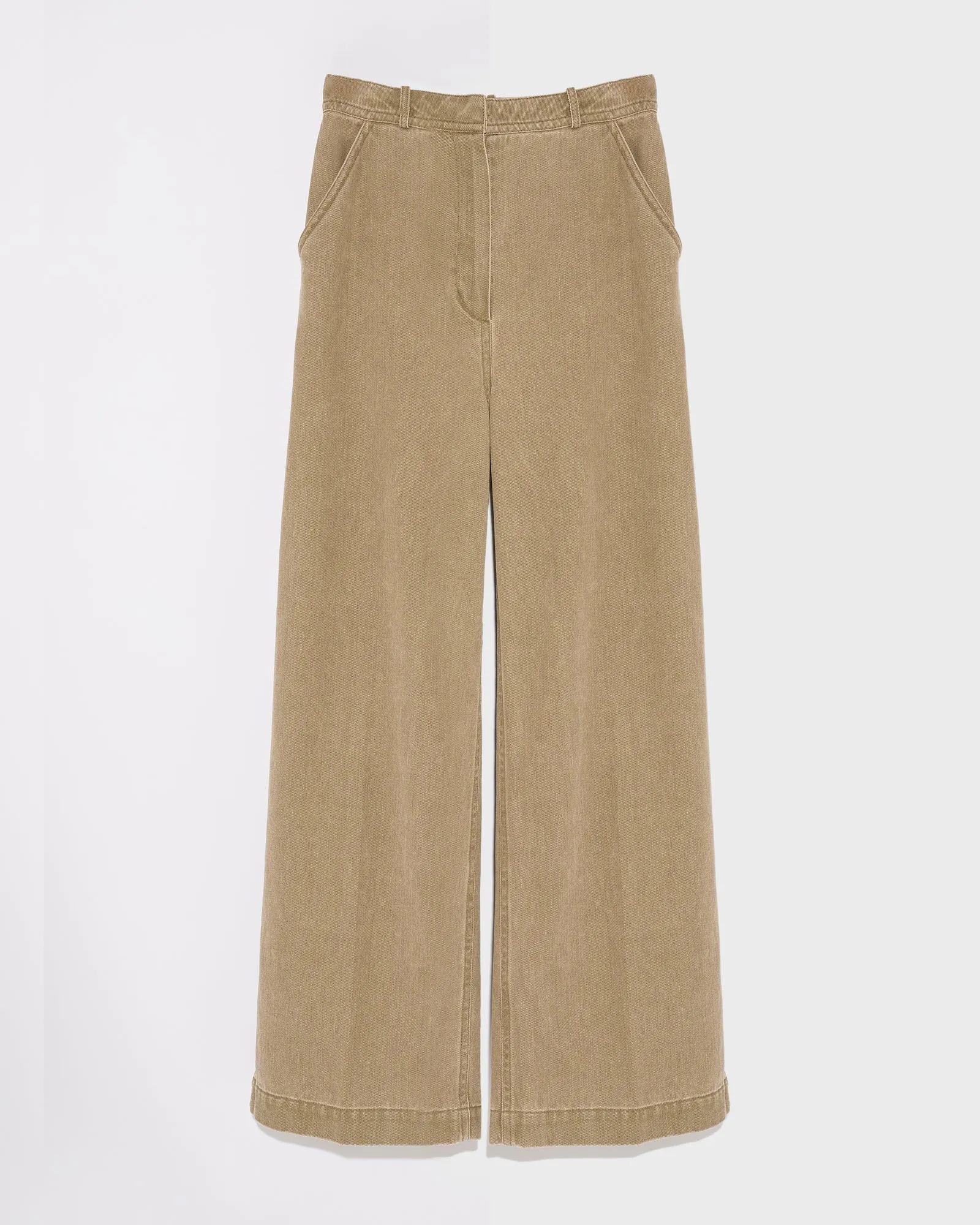 Wide-leg denim pants