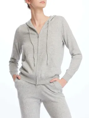 Women's Cashmere Hoodie In Grey