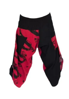 Women's Elastic Samurai Shorts in Fire Red
