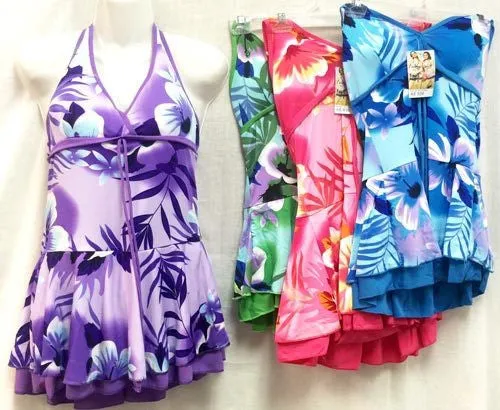 women's floral prints one piece swimming suits assorted Case of 12